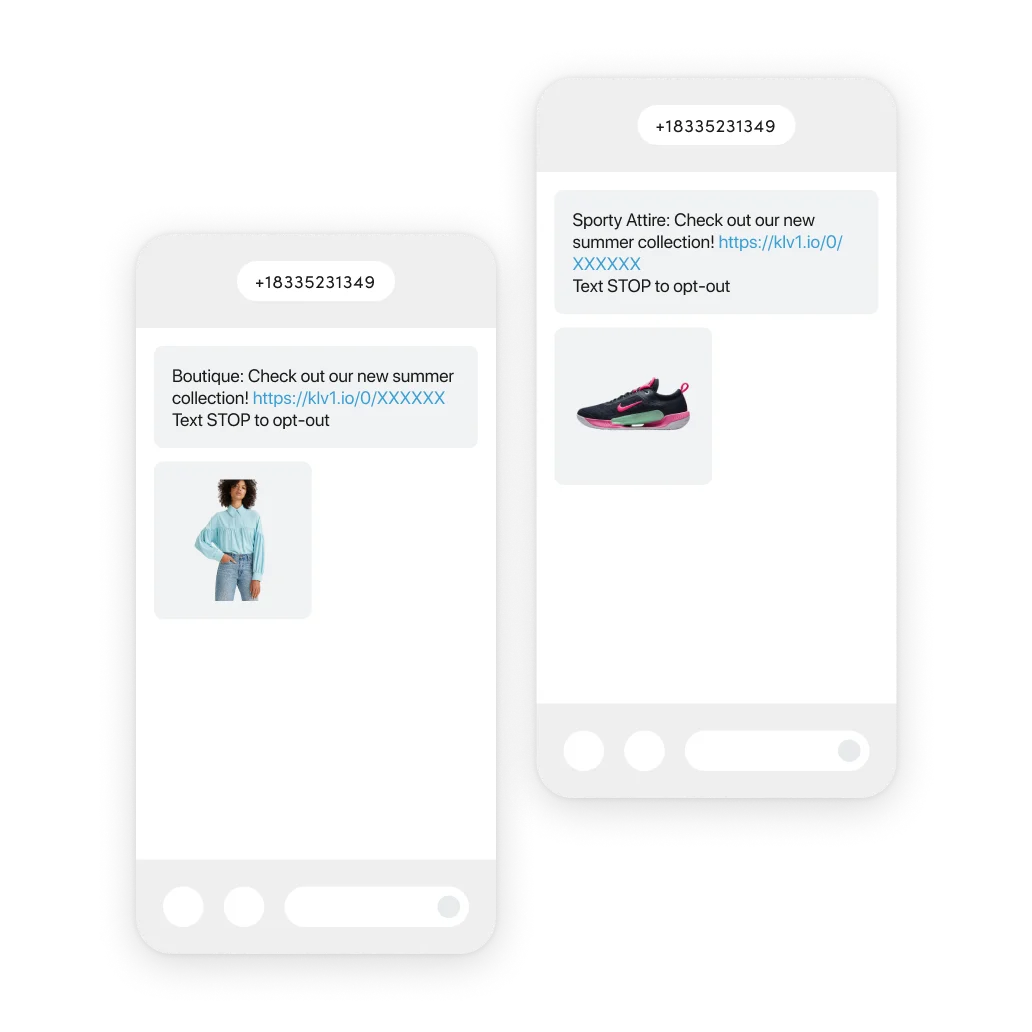 Product or Collection SMS Launches